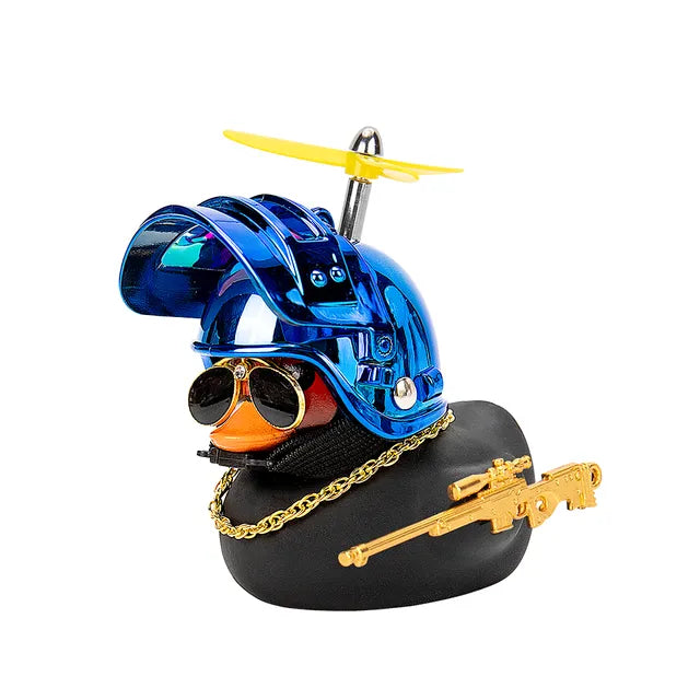 Bike Decoration Yellow Duck With Helmet