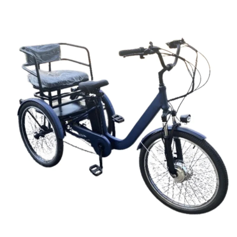 Family eBike For Adults & Passengers Three Wheeled eBike 2 Person Rear Basket Seat