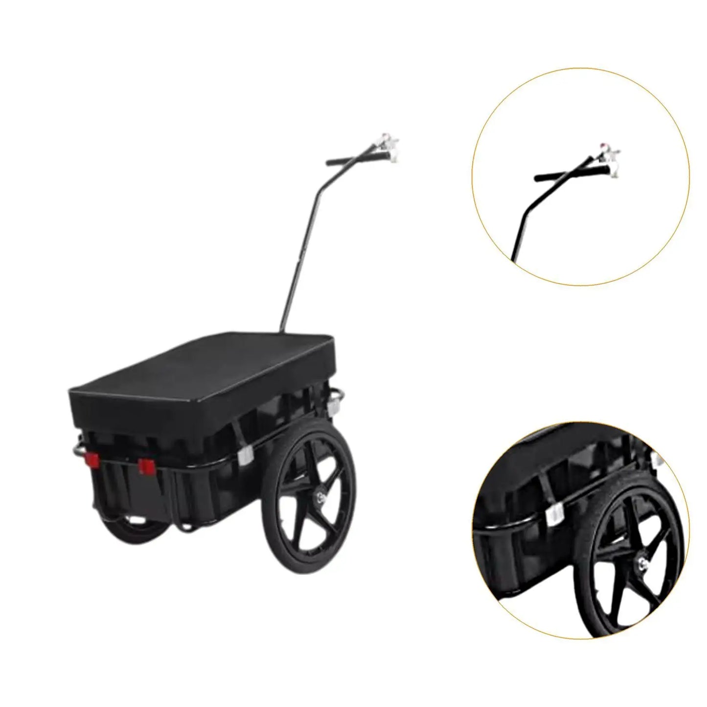 Bike Cargo Trailer Bicycle Cargo Carrier Transport Portable Removable Towable Bike Trailer for Shopping Long Distance Cycling