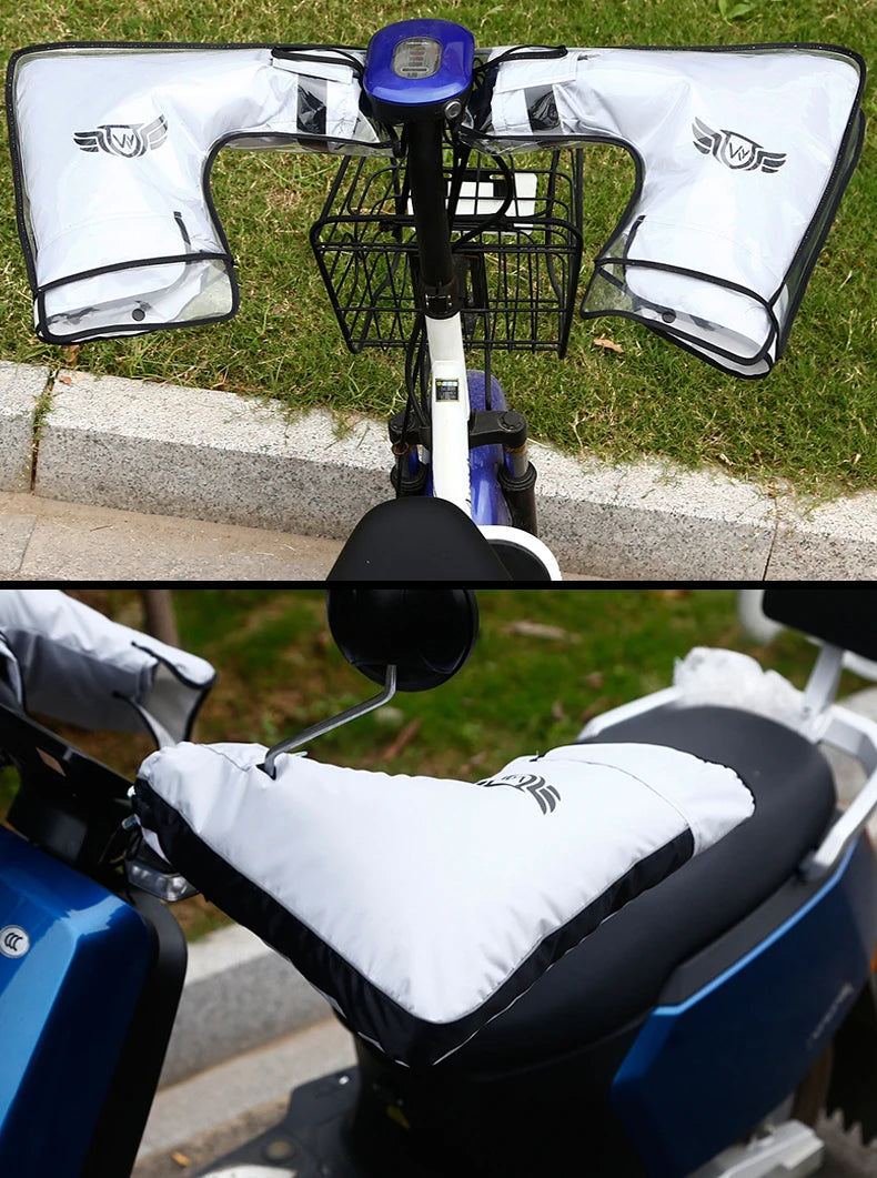 Motorcycle Scooter Bicycle Windproof Rainproof Winter Keep Warm Protection Handlebar Muffs