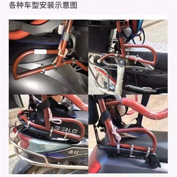 Children's Bicycle Scooter/electric Car/electric Motorcycle Baby Rear Seat Foldable Child Seat with Safety Belt