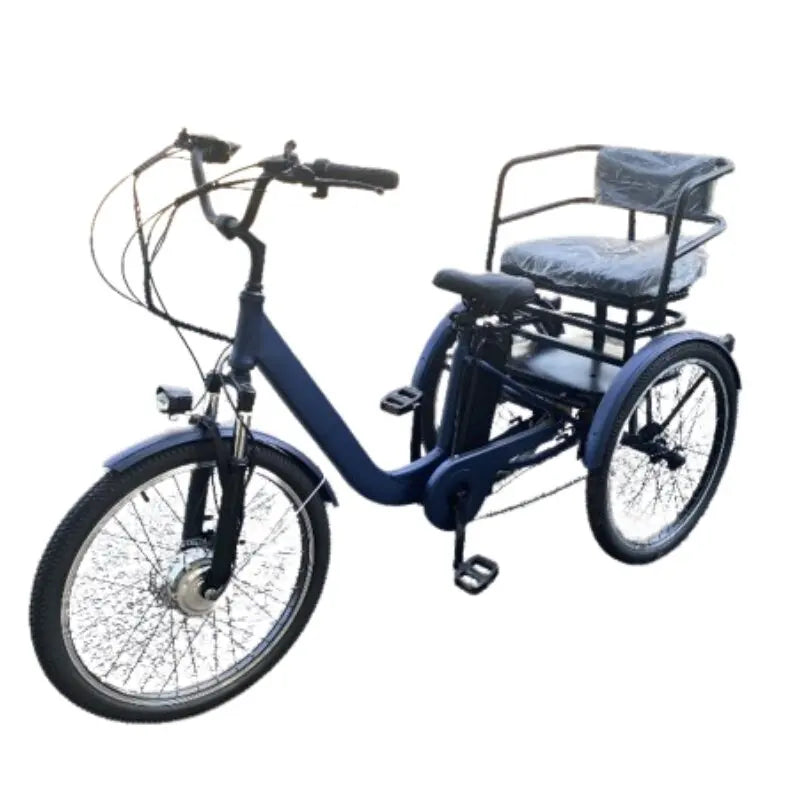 Family eBike For Adults & Passengers Three Wheeled eBike 2 Person Rear Basket Seat