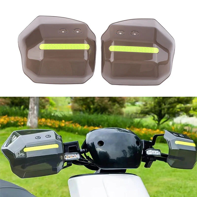 Wind Rain And Sun Protection Hand Guards With Night Reflective Strip