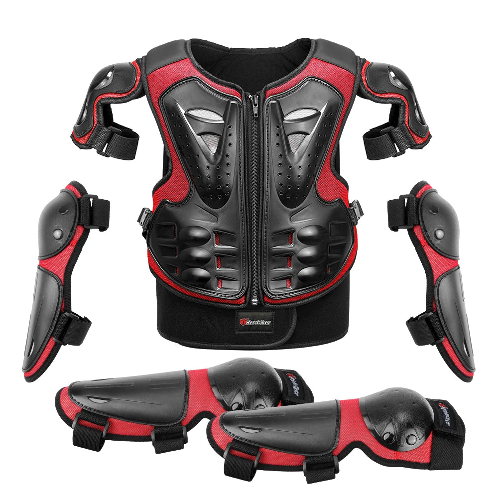 Kids Armor Jacket Spine Chest Elbow Guard Protection Equipment Motocross Skateboard Moto Jacket Motorcycle Gear Moto Kids Armor