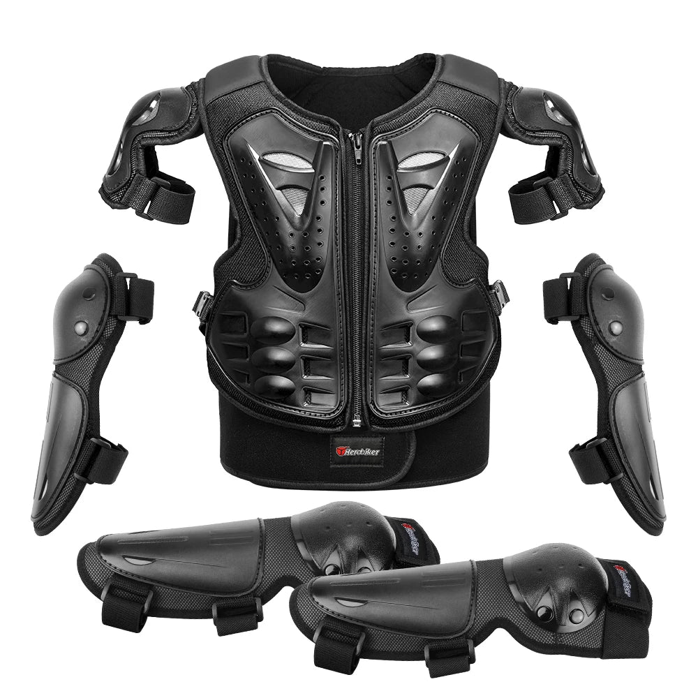 Kids Armor Jacket Spine Chest Elbow Guard Protection Equipment Motocross Skateboard Moto Jacket Motorcycle Gear Moto Kids Armor