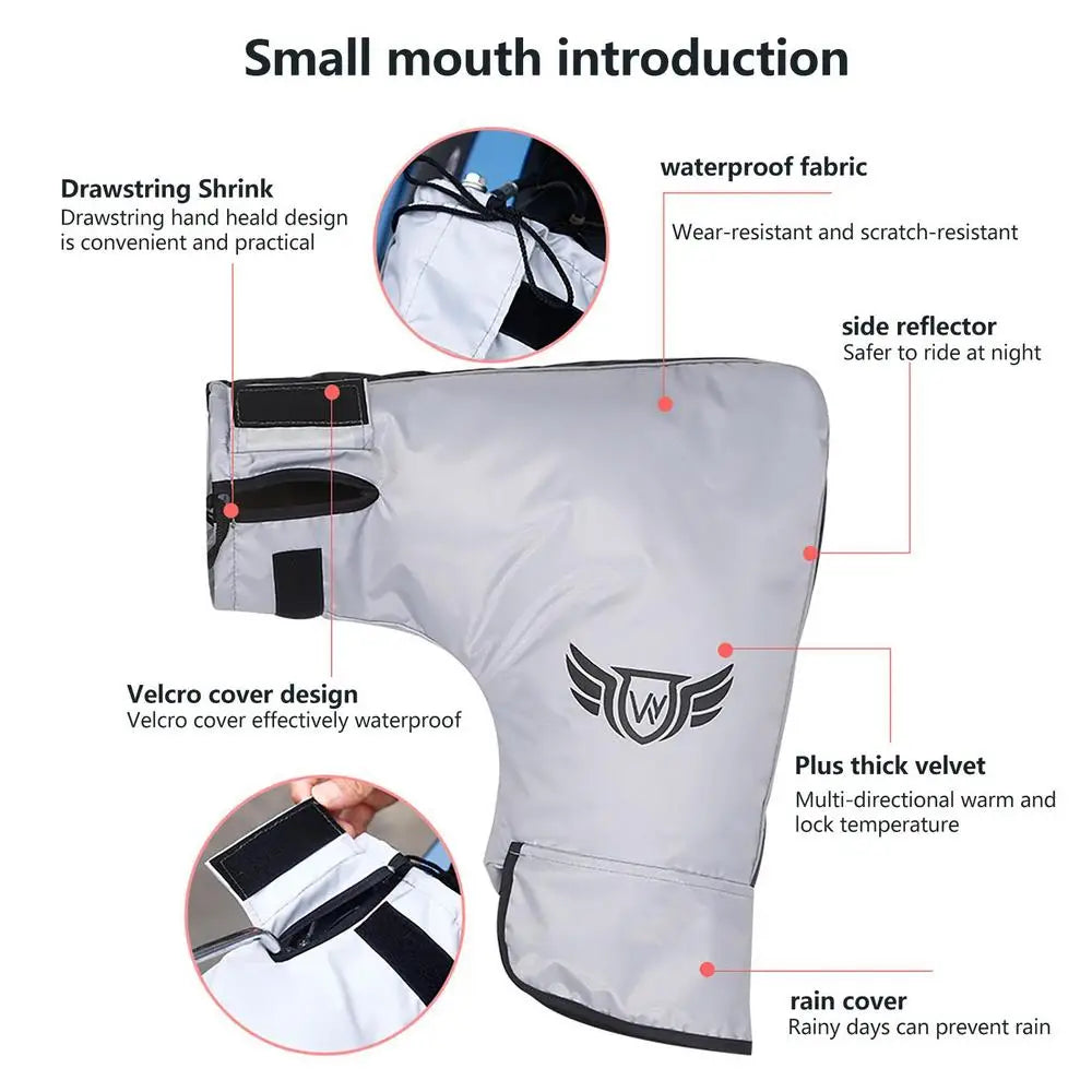 Motorcycle Scooter Bicycle Windproof Rainproof Winter Keep Warm Protection Handlebar Muffs