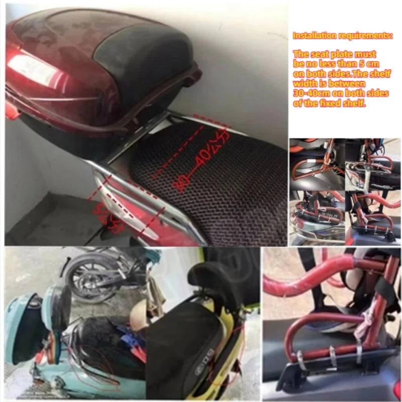 Children's Bicycle Scooter/electric Car/electric Motorcycle Baby Rear Seat Foldable Child Seat with Safety Belt