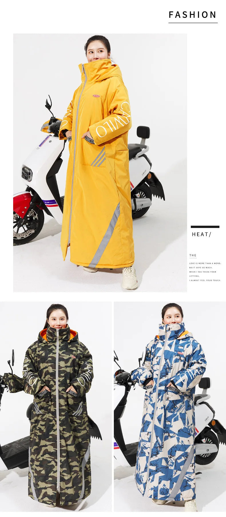 Winter Windproof Waterproof Warm eBike Delivery Jackets Riding Cold-proof Suits