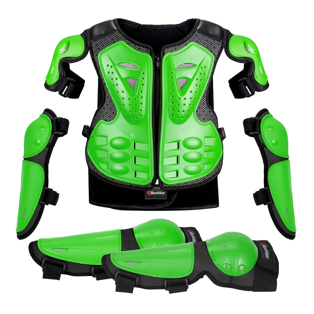 Kids Armor Jacket Spine Chest Elbow Guard Protection Equipment Motocross Skateboard Moto Jacket Motorcycle Gear Moto Kids Armor