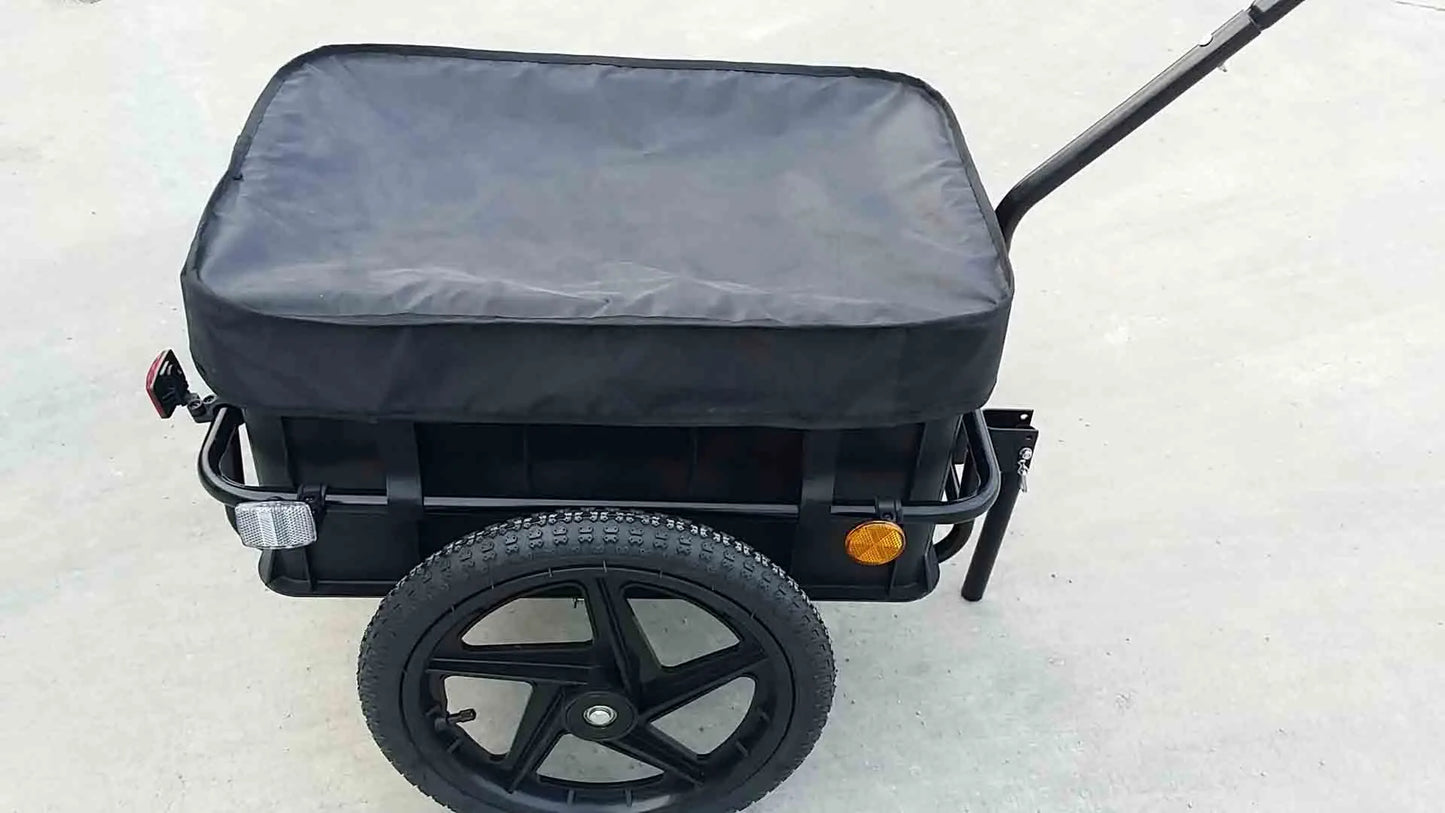 16 Inch Wheels Quick Release Bike Bicycle Hand Wagon Large Cargo Trailer For Easy Storage And Transportation