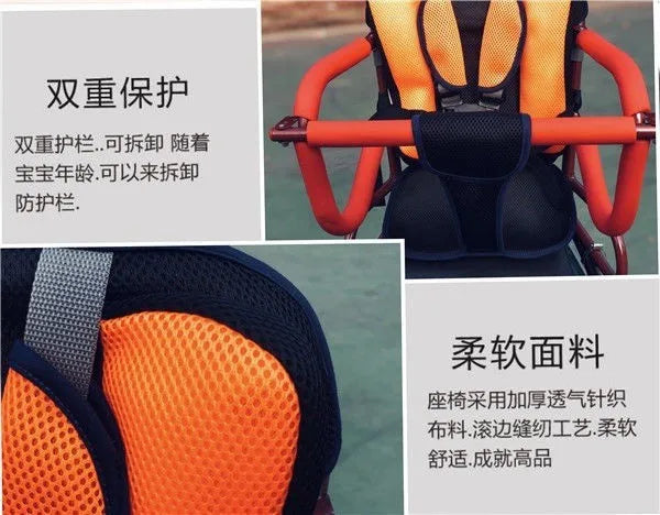 Children's Bicycle Scooter/electric Car/electric Motorcycle Baby Rear Seat Foldable Child Seat with Safety Belt