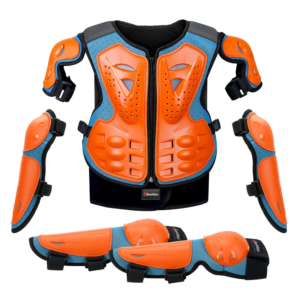 Kids Armor Jacket Spine Chest Elbow Guard Protection Equipment Motocross Skateboard Moto Jacket Motorcycle Gear Moto Kids Armor