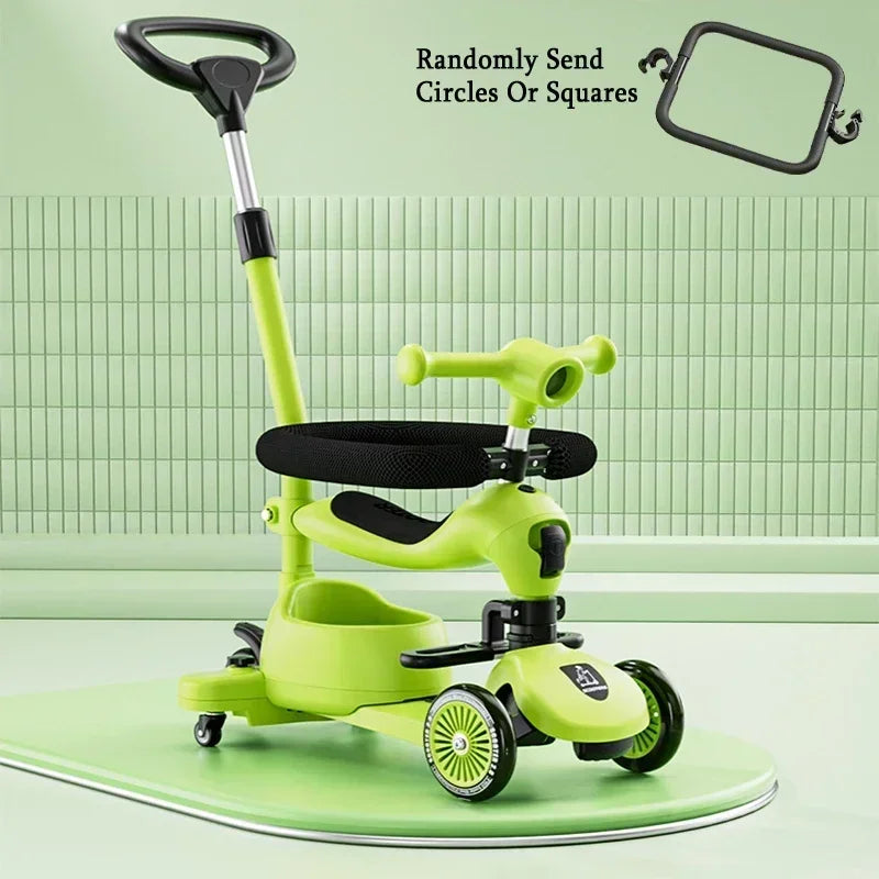 Children's Scooter Baby Scooters Walker Multi-functional 3 in 1 Scooters 1-12 Years Old Baby Car Can Sit and Push Slide Toy Car