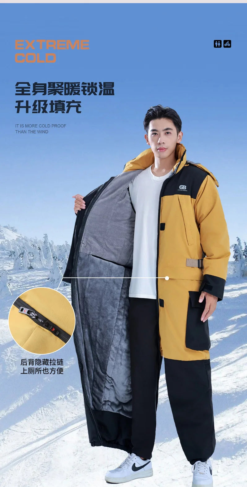 Electric Jacket Winter Windproof Waterproof Warm Delivery Snowmobile Jackets Riding Cold-proof Suits Ice Fishing Clothes