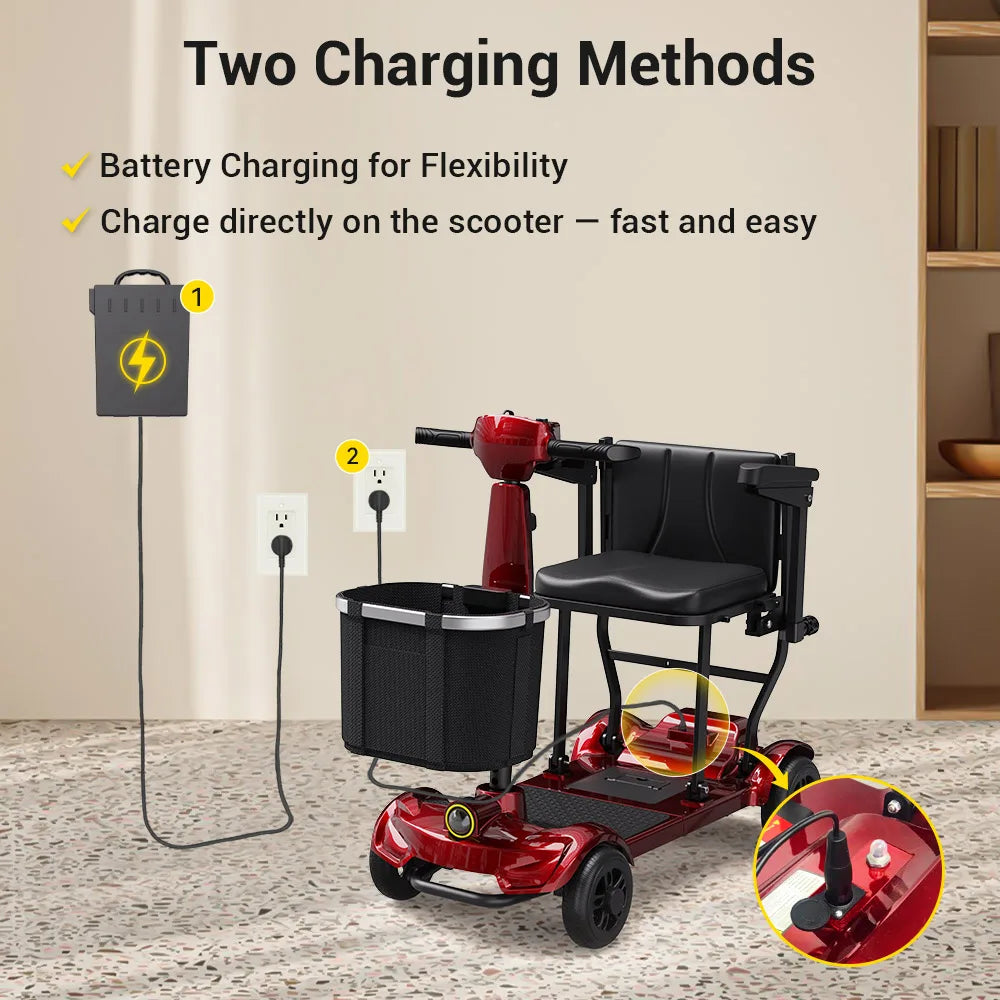 The Travel Long Range Folding Mobility Scooter