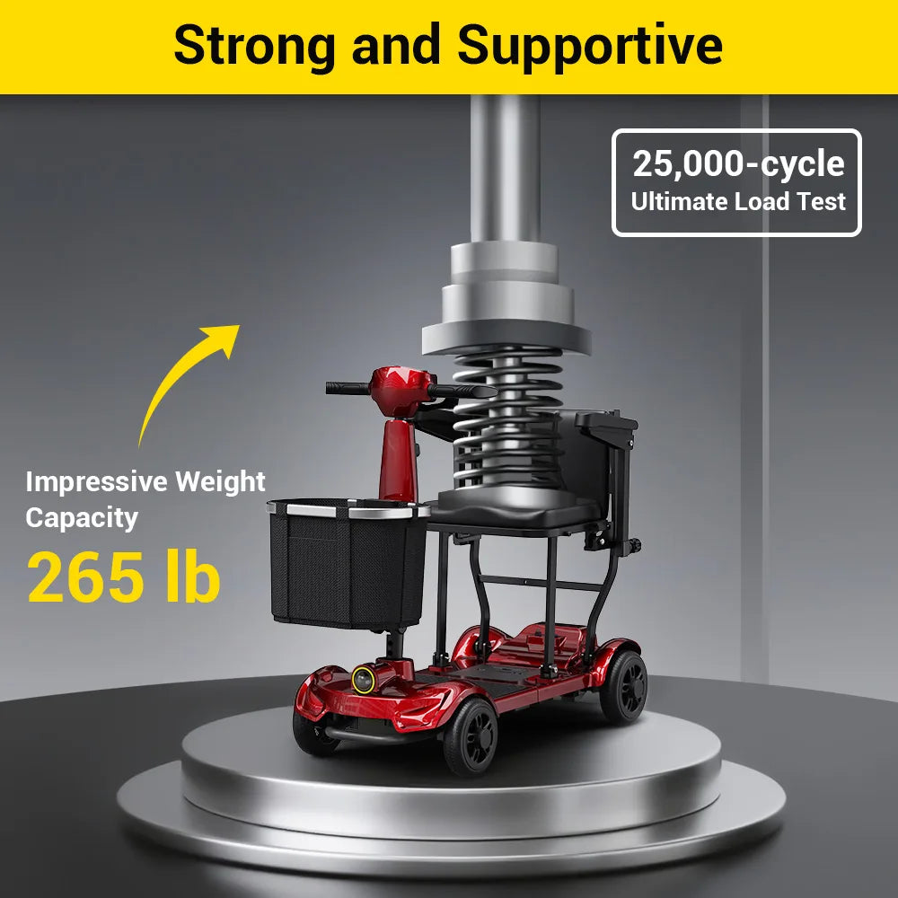 The Travel Long Range Folding Mobility Scooter