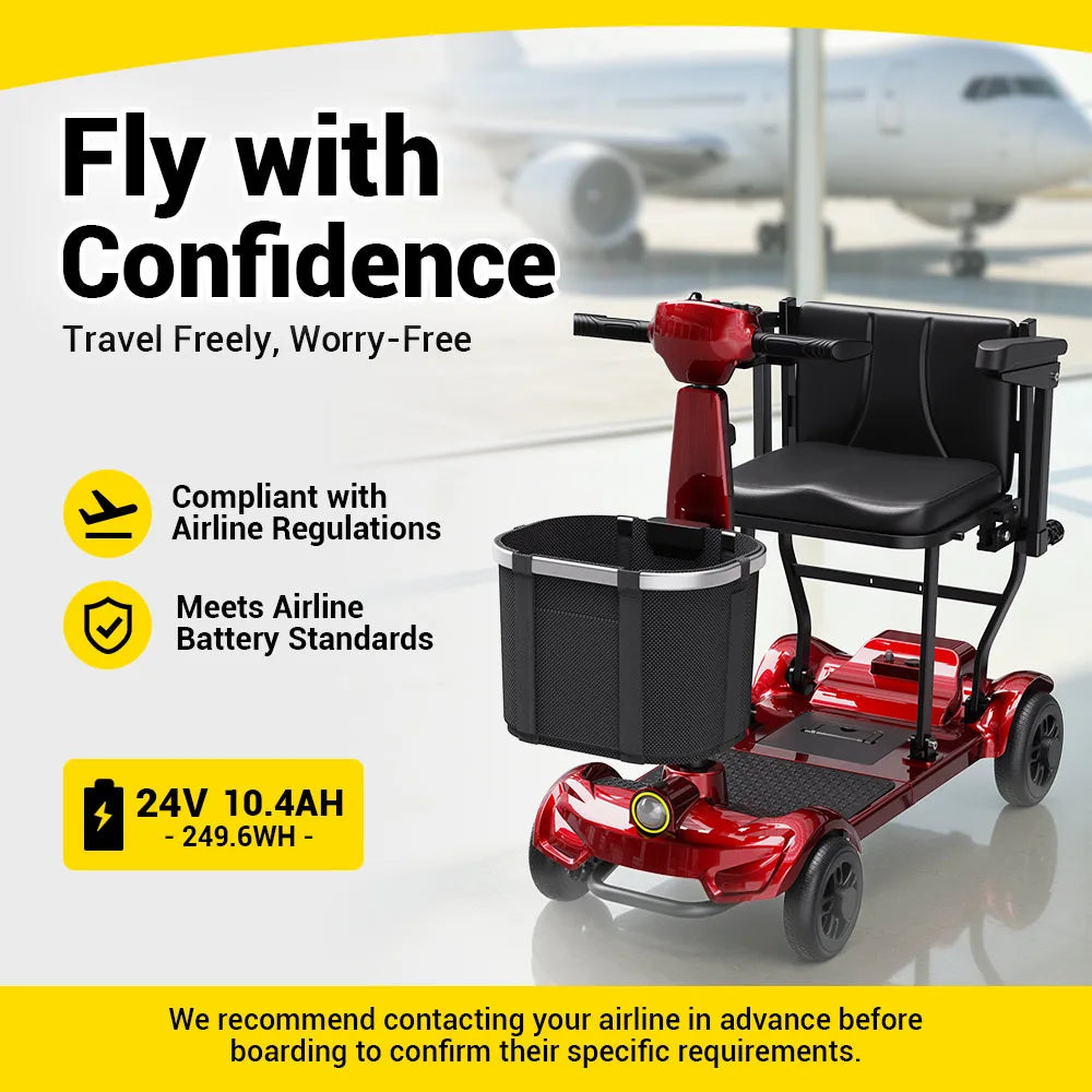 The Travel Long Range Folding Mobility Scooter