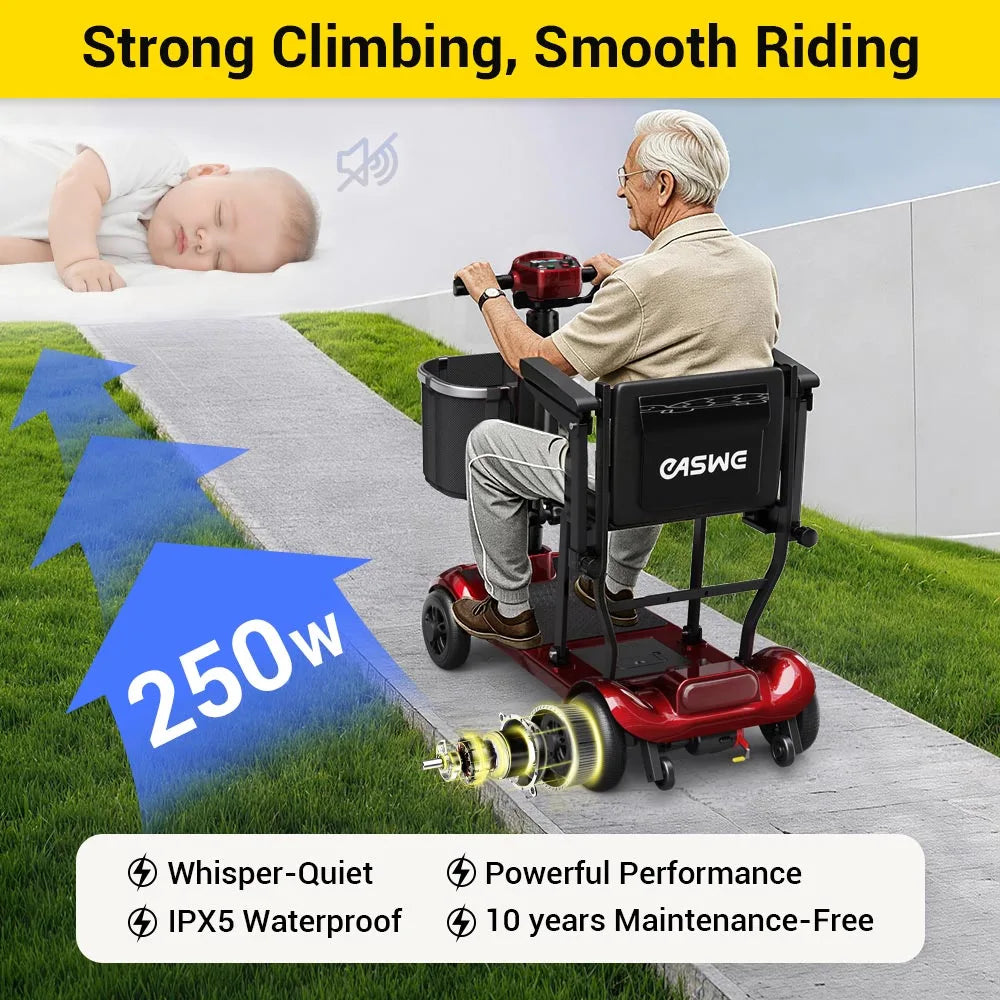The Travel Long Range Folding Mobility Scooter