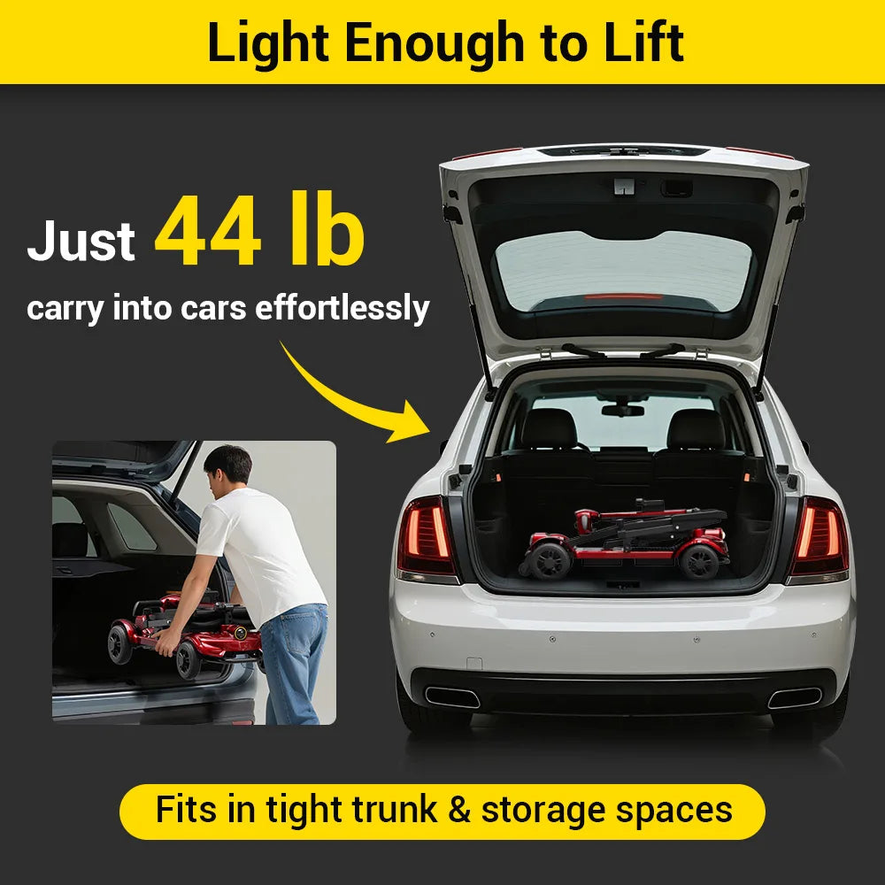The Travel Long Range Folding Mobility Scooter