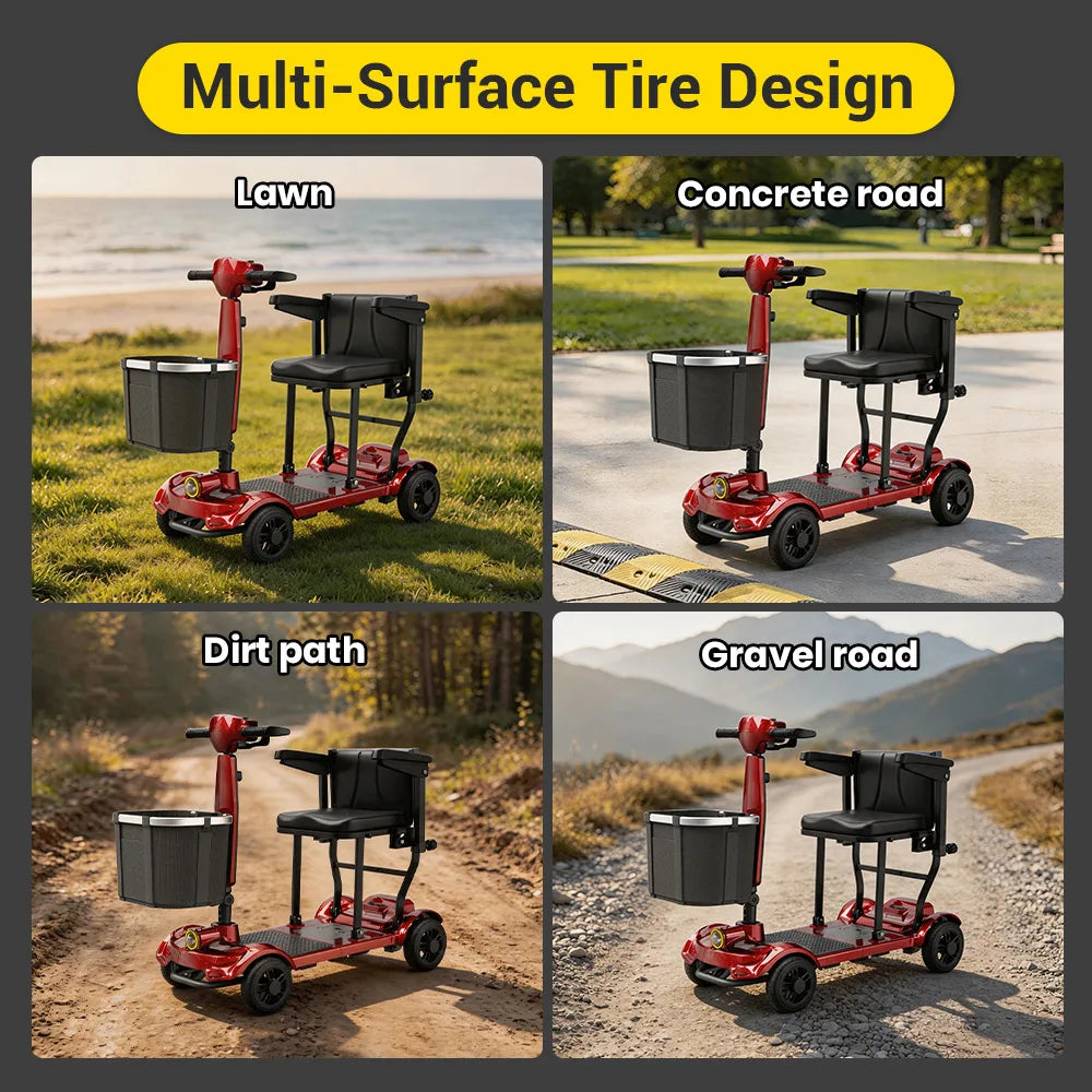 The Travel Long Range Folding Mobility Scooter