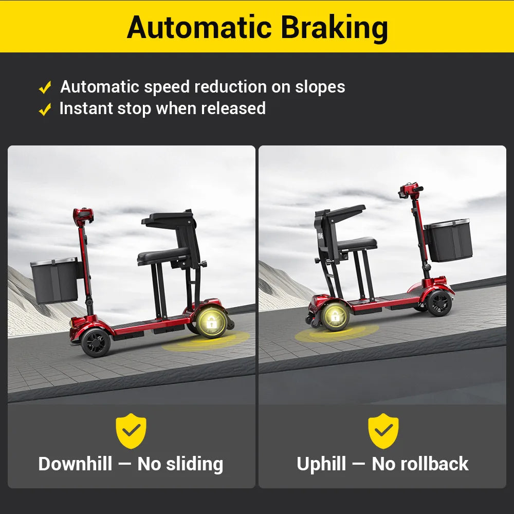 The Travel Long Range Folding Mobility Scooter